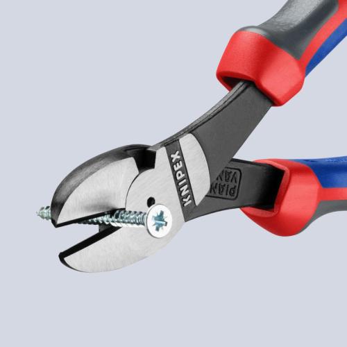 Knipex High Leverage Diagonal Cutter with Multi-component Grips 180mm 74 02 180